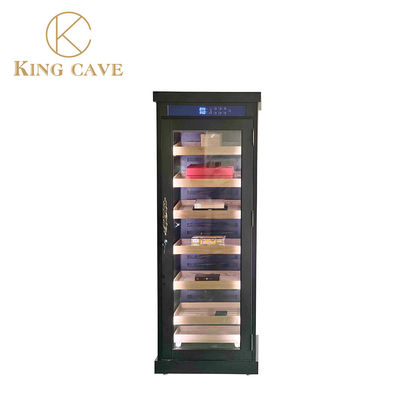 Wood Frame Thermostat Electric Cigar Cooler Humidor Cabinet With Locker