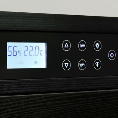Exquisite Black Wood Cigar Cooler Humidor With Precision Climate Control