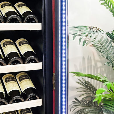 Premium Red Wooden Kitchen Wine Cooler With Advanced Temperature Control