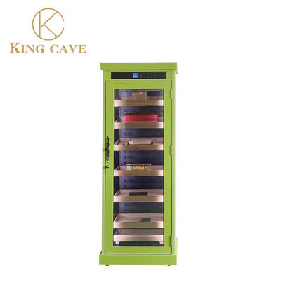 Guter Preis Luxuriöser Zigarrenhumidor aus Edelstahl und Naturholz mit Schloss Online