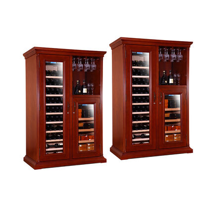 Guter Preis Massivholz-Weinkühlschrank mit verriegelbaren Doppelglastüren, verstellbaren Regalen und 50 bis 80% Feuchtigkeitsbereich für die Home Bar Online