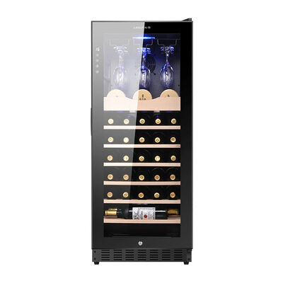 Guter Preis Einzige Zone Holzweinkühlgerät mit verstellbaren Regalen Smart Touch Control und weniger als 42 dB Lärm für Home Bar Online