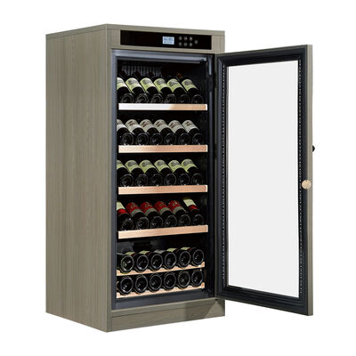 Guter Preis Wein-Kühlschrank aus hellem Holz mit digitaler Temperaturregelung und verstellbaren Einlegeböden Online