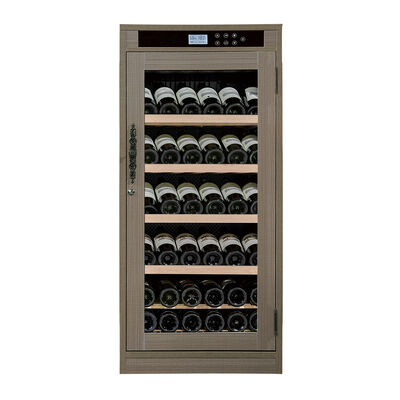 Guter Preis Raffinierte Grauholz-Weinkühlschrank mit präziser Temperaturkontrolle und digitalem Touch-Panel Online