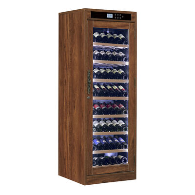 Guter Preis Holzweinkühlschrank mit digitaler Berührungskontrolle, thermoelektrischer Kühlung und verstellbaren Regalen Online