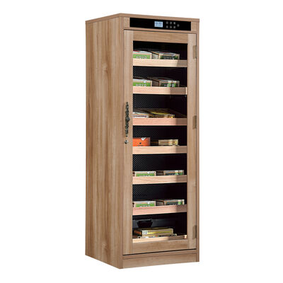 Guter Preis Massivholzrahmen-Humidor-Schrank für Elektro-Zigarren mit verschließbarer Glastür und einstellbarer Luftfeuchtigkeitskontrolle Online