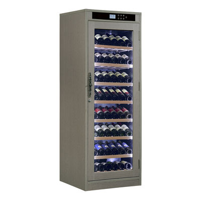 Guter Preis Moderner Holz-Weinkühlschrank mit digitaler Touch-Steuerung, thermoelektrischer Kühlung und LED-Innenbeleuchtung Online