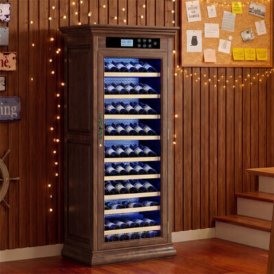 Guter Preis Luxus-Kühlschrank aus Holz für Wein mit Zwei-Zonen-Temperaturregelung Online