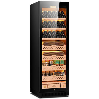 Guter Preis Zigarrenkühler-Humidor aus spanischem Zedernholz mit digitaler Temperatur- und Luftfeuchtigkeitsregelung Online