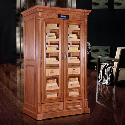 Guter Preis Massivholz Zigarrenkühlschrank mit Sicherungsschließung Online