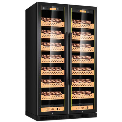 Guter Preis Premium-Doppelzonen-Humidor-Schrank für elektronische Zigarren mit intelligenter Klimateinstellung Online