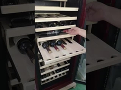 Customized Weinkühlschrank mit Embraco Kompressor importierte Eichenmaterialien